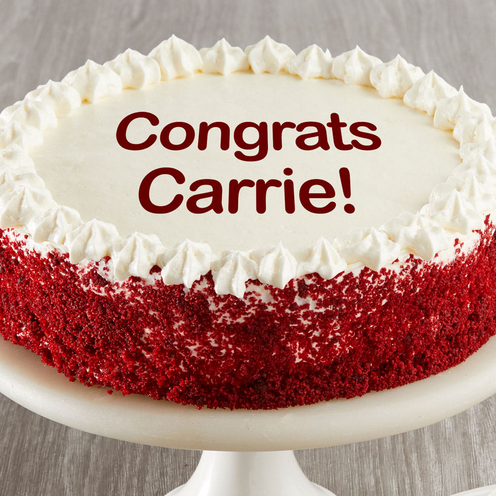 Personalized Red Velvet Chocolate Cake