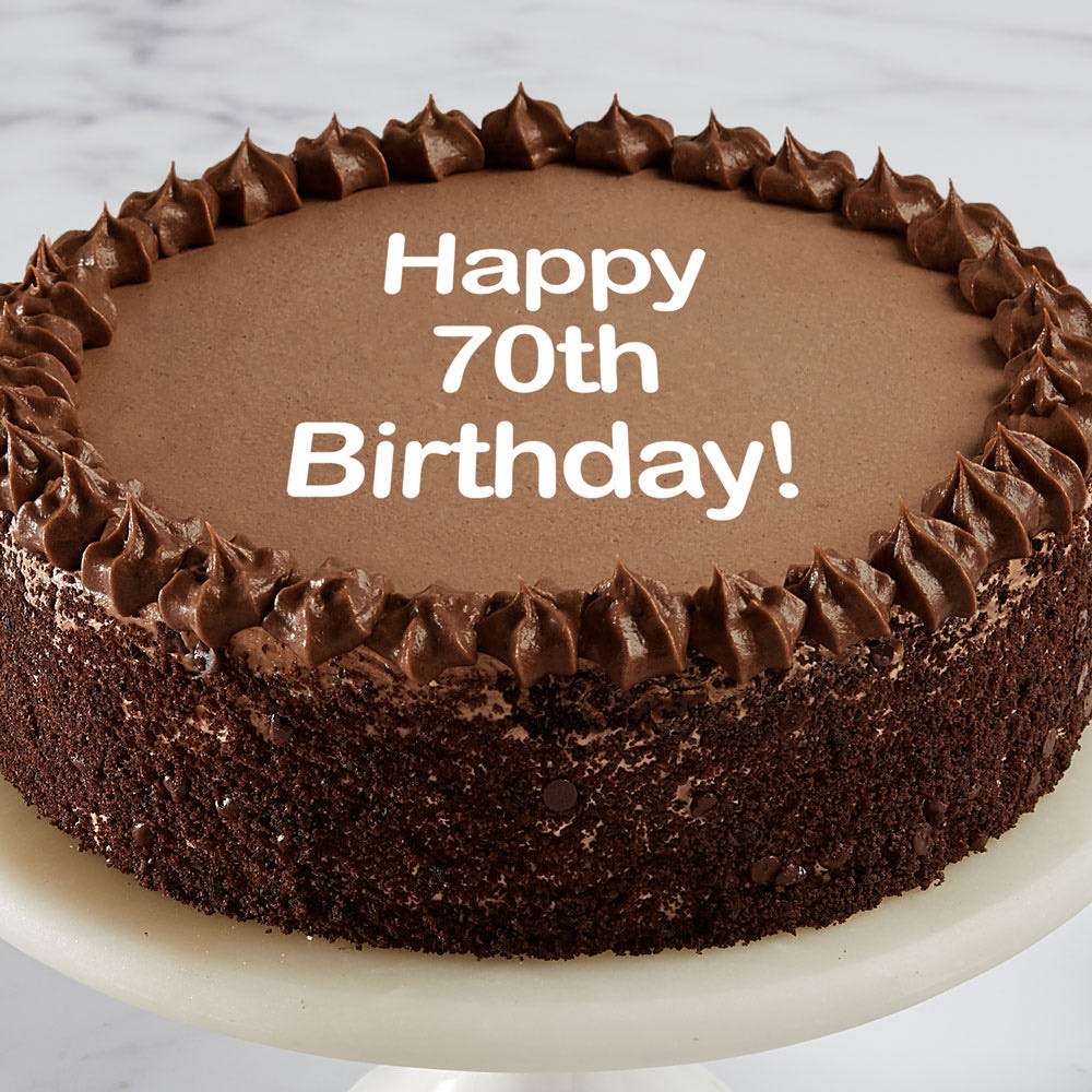 Image of Happy 70th Birthday Double Chocolate Cake