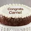 Zoomed in Image of Personalized Chocolate and Vanilla Cake