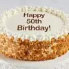 Zoomed in Image of Happy 50th Birthday Carrot Cake
