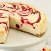 Zoomed in Image of Strawberry Swirl Cheesecake