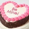 Zoomed in Image of Be Mine! Heart-Shaped Chocolate Cake