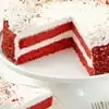 Zoomed in Image of Gluten-Free Red Velvet Cake 