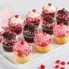 Zoomed in Image of Mini Sweetheart Cupcakes