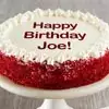 Zoomed in Image of Personalized Red Velvet Chocolate Cake