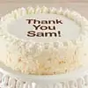 Zoomed in Image of Personalized Vanilla Cake