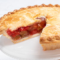 Zoomed in Image of Strawberry Rhubarb Pie