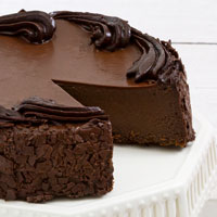 Zoomed in Image of Flourless Chocolate Cake