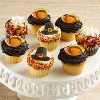 Zoomed in Image of Mini Thanksgiving Cupcakes