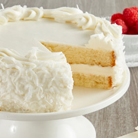 Zoomed in Image of Coconut Cream Cake