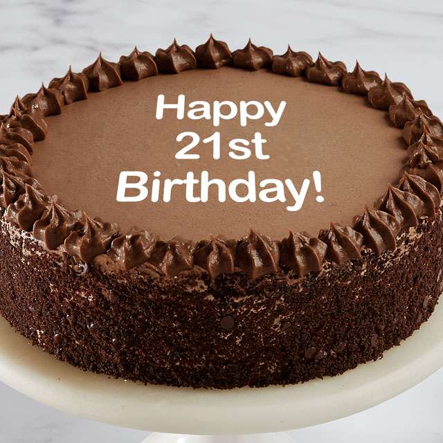 Image of Happy 21st Birthday Double Chocolate Cake