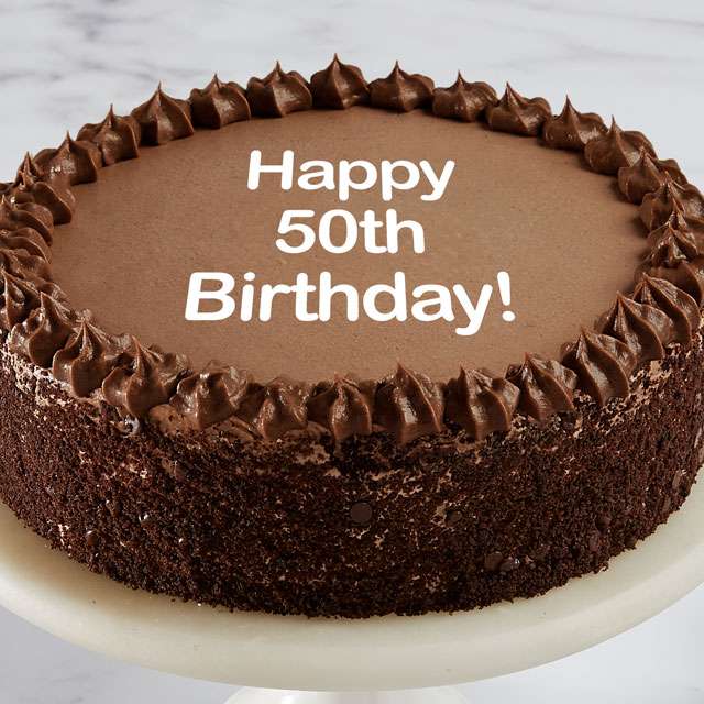 Image of Happy 50th Birthday Double Chocolate Cake