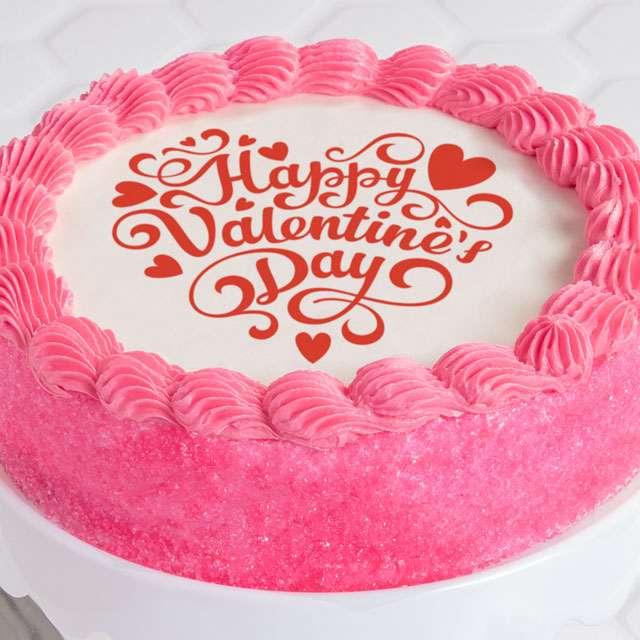 Image of Pretty in Pink Valentine's Day Cake