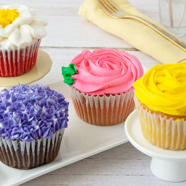 image of JUMBO Flower Cupcakes