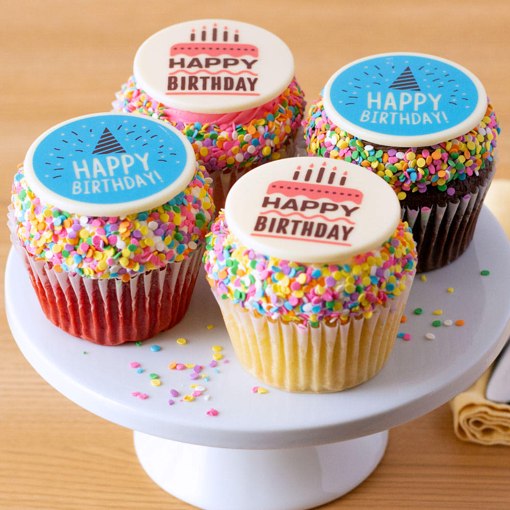  JUMBO Birthday Cupcakes
