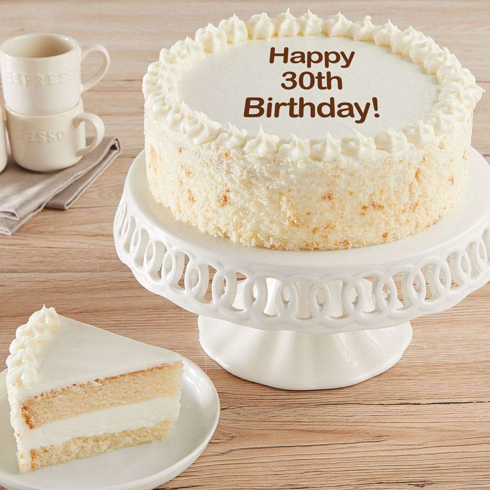 Image of Happy 30th Birthday Vanilla Cake