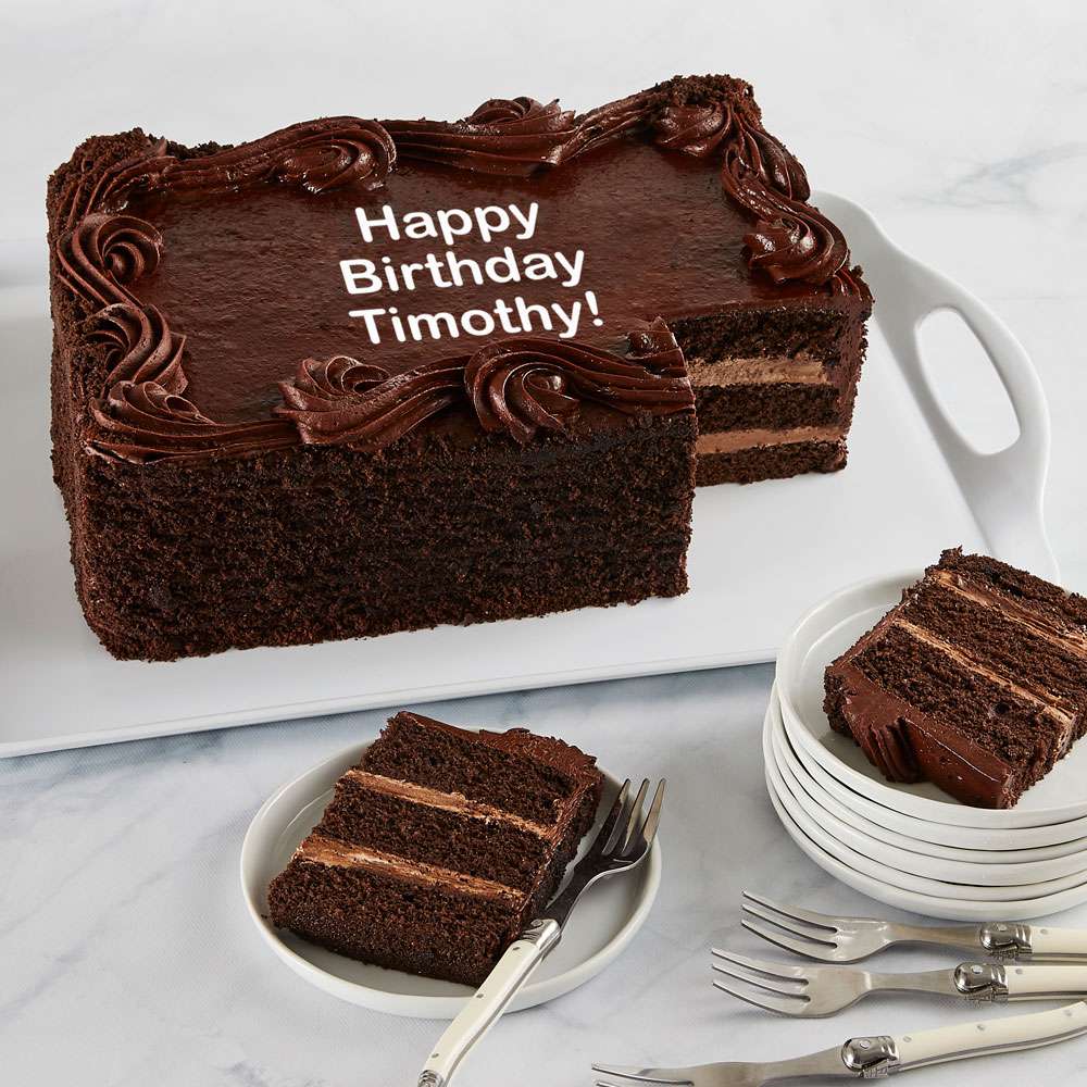Image of Personalized Chocolate Sheet Cake