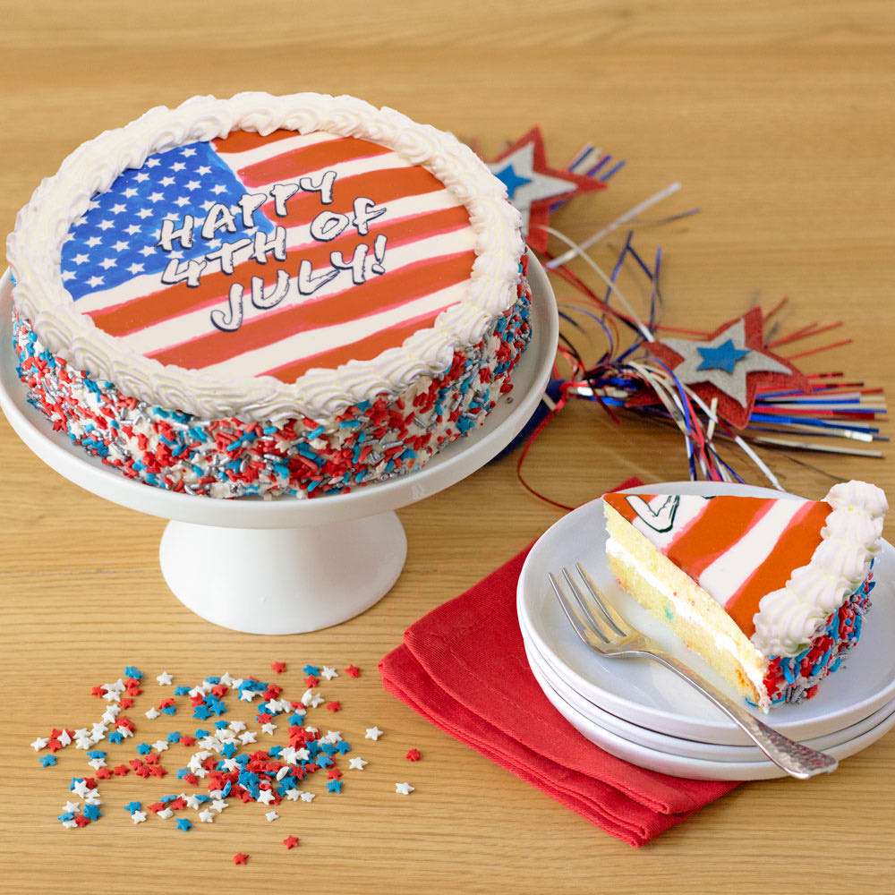 Image of Fourth of July Flag Cake 