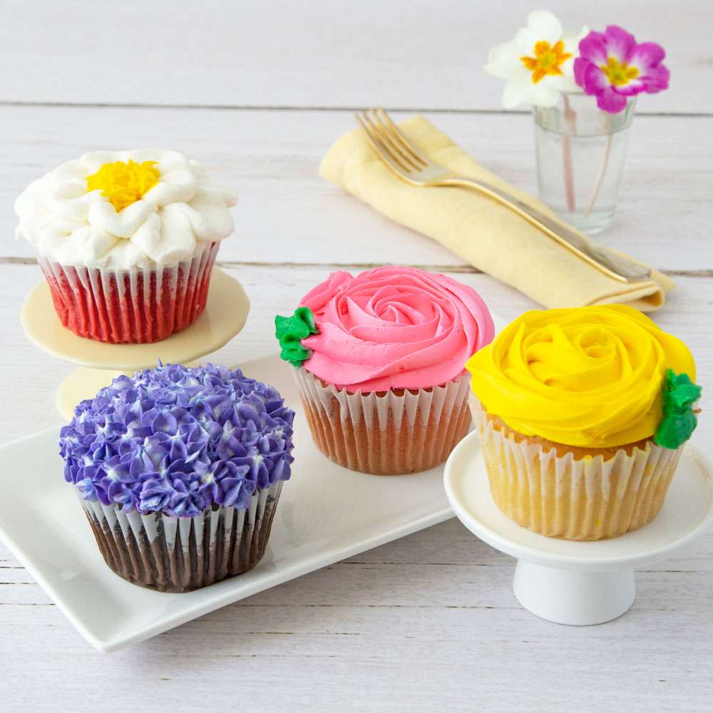 Image of JUMBO Flower Cupcakes