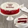 Wide View Image Happy 30th Birthday Red Velvet Cake