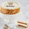 Wide View Image Happy 21st Birthday Carrot Cake