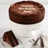 Wide View Image Personalized 10-inch Chocolate Cake