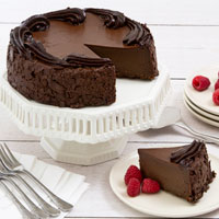 Wide View Image Flourless Chocolate Cake