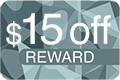 15 Dollars Off Reward Icon