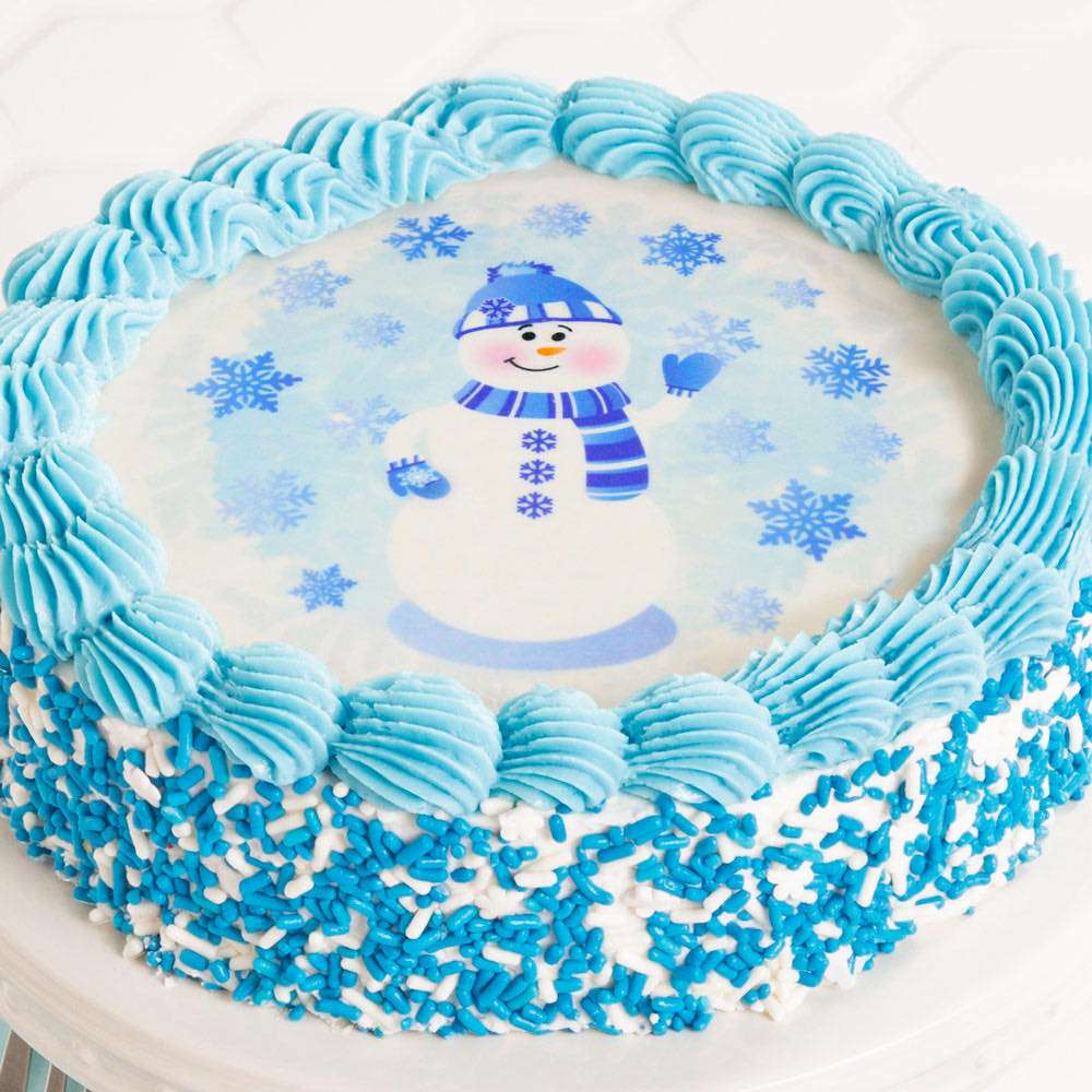 Snowman Cake Close-up