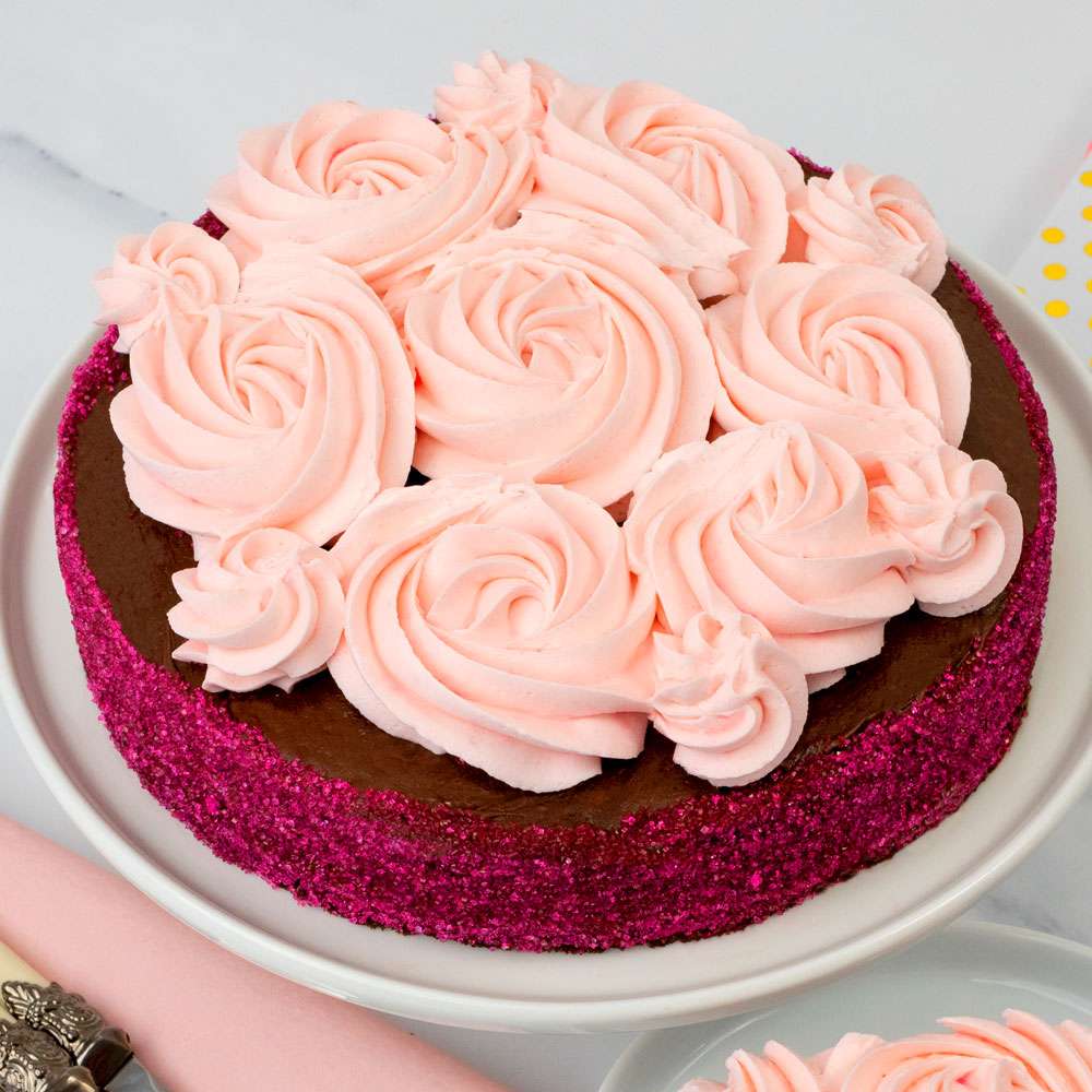 Blossoming Rose Cake Close-up