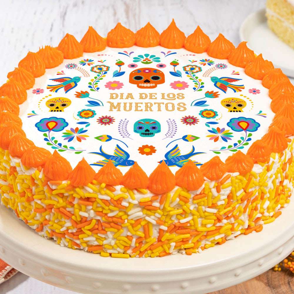 Day of the Dead Cake Close-up