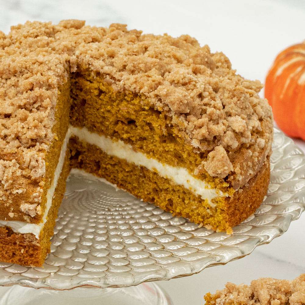 Pumpkin Latte Cake Close-up