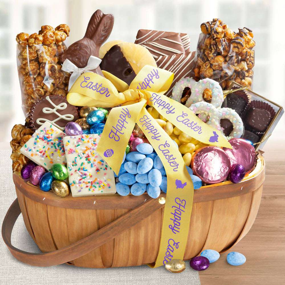 Easter Chocolate Bliss Gift Basket Close-up