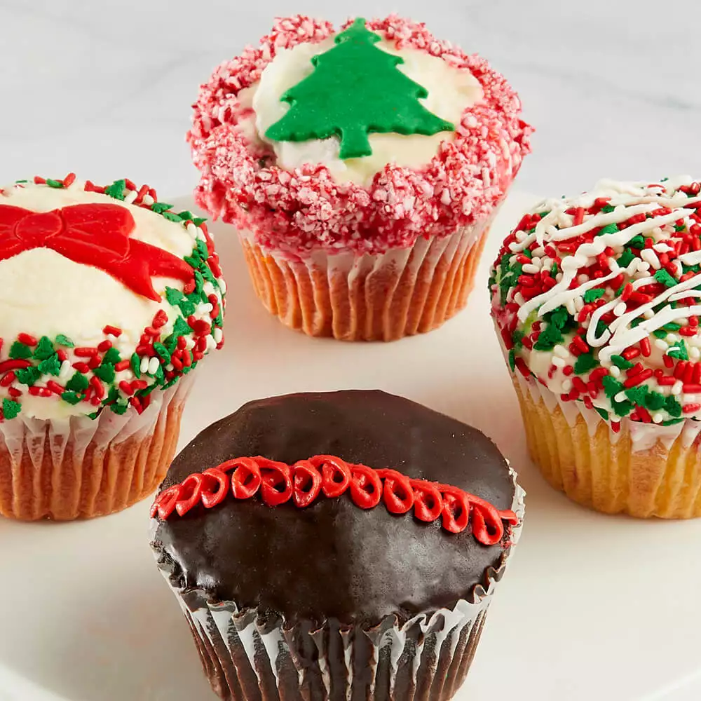 JUMBO Holiday Cupcakes Close-up