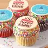 Zoomed in Image of JUMBO Birthday Cupcakes