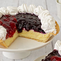 Zoomed in Image of Berry Cheesecake Pie