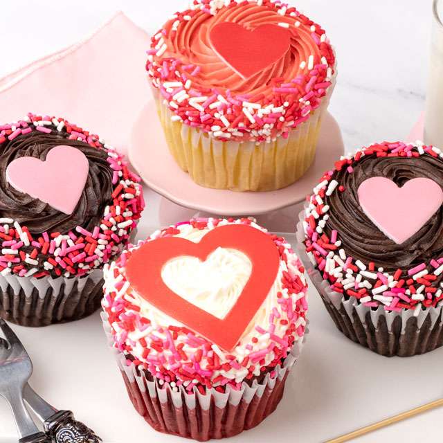 image of JUMBO Sweetheart Cupcakes