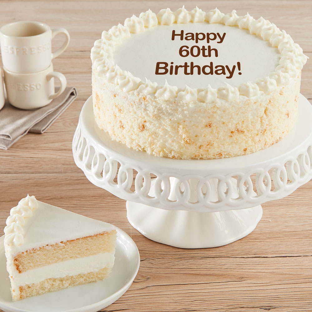  Happy 60th Birthday Vanilla Cake