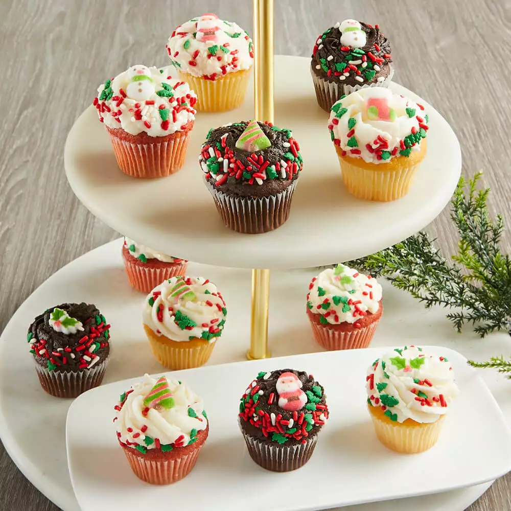 Mini Holiday Cupcakes