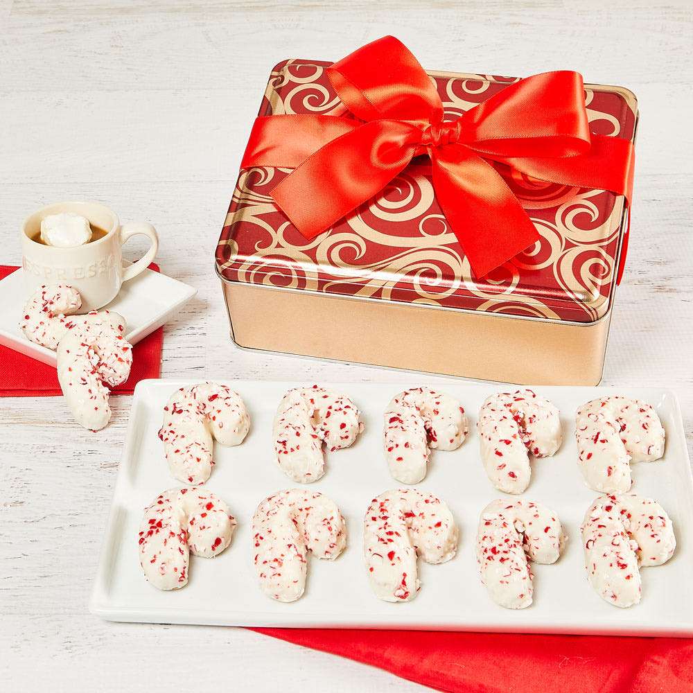 Candy Cane Cookie Tin