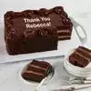 Wide View Image Personalized Chocolate Sheet Cake