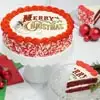 Wide View Image Merry Christmas Cake