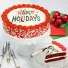 Wide View Image Happy Holidays Cake